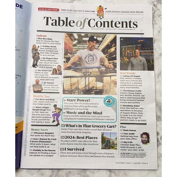 AARP Magazine December 2023 January 2024 Best Places Ringo Starr Patrick Stewart - Picture 2 of 9